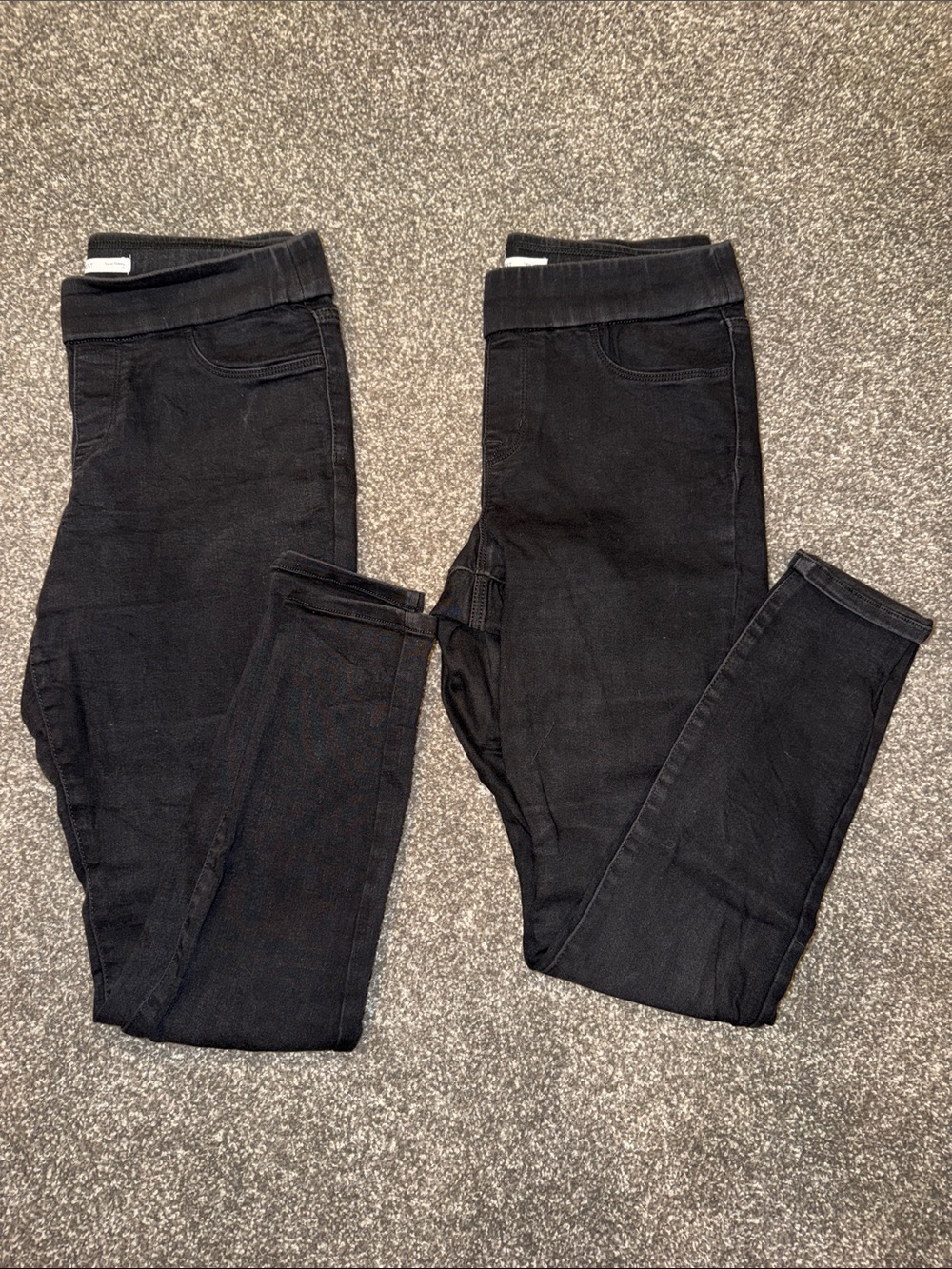 2PR Nine West Black Stretch Jeggings with Elastic Waistband Women's 8L